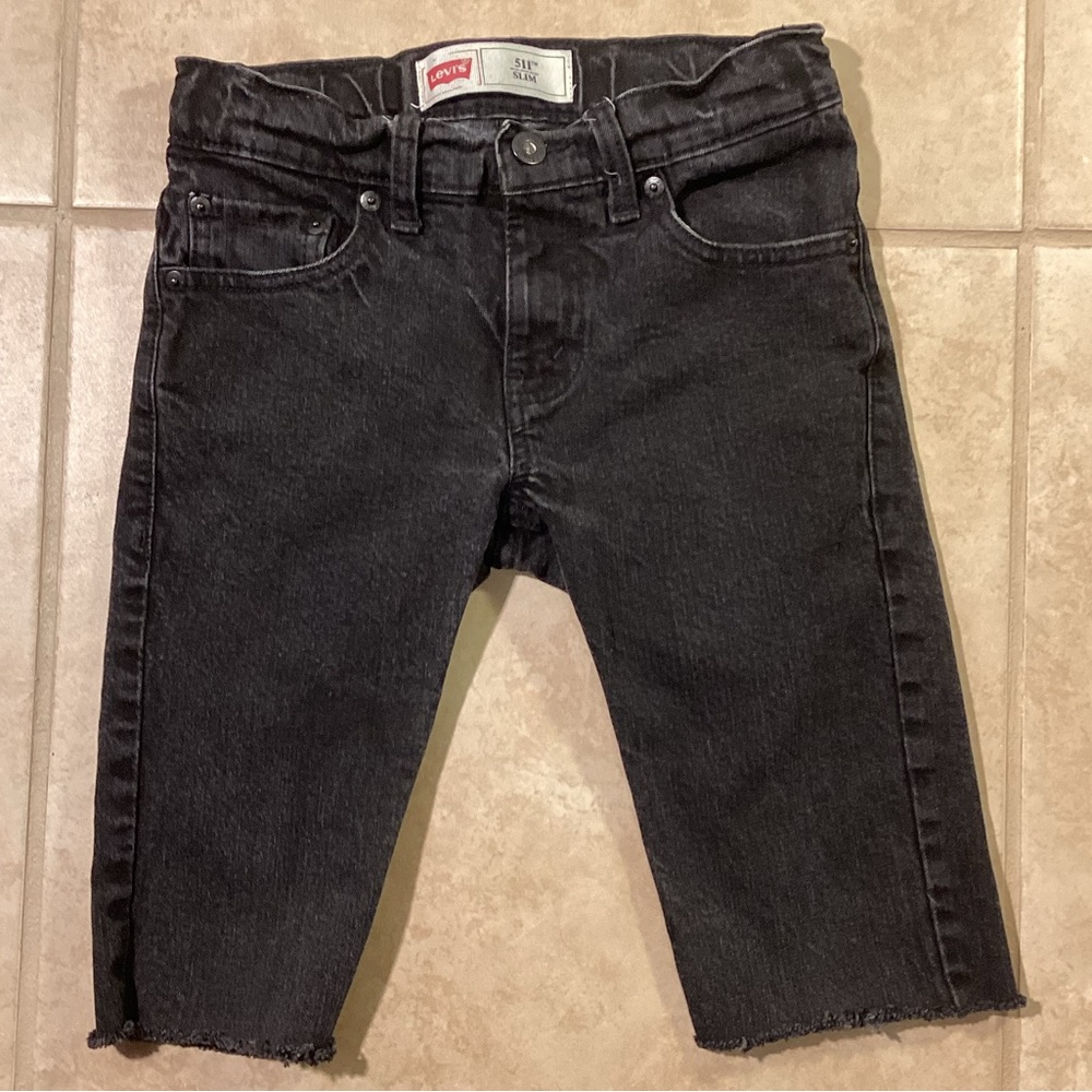 511 Slim Black Denim Cutoff Jean Shorts Boys Size 10 Regular